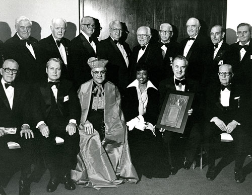 Dr. Mildred Jefferson receives the Lantern Award for Patriotism from the Massachusetts State Council in 1979