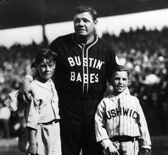 Bustin' Babes 1927 Babe Ruth Custom Vintage Baseball Jersey Youth XL